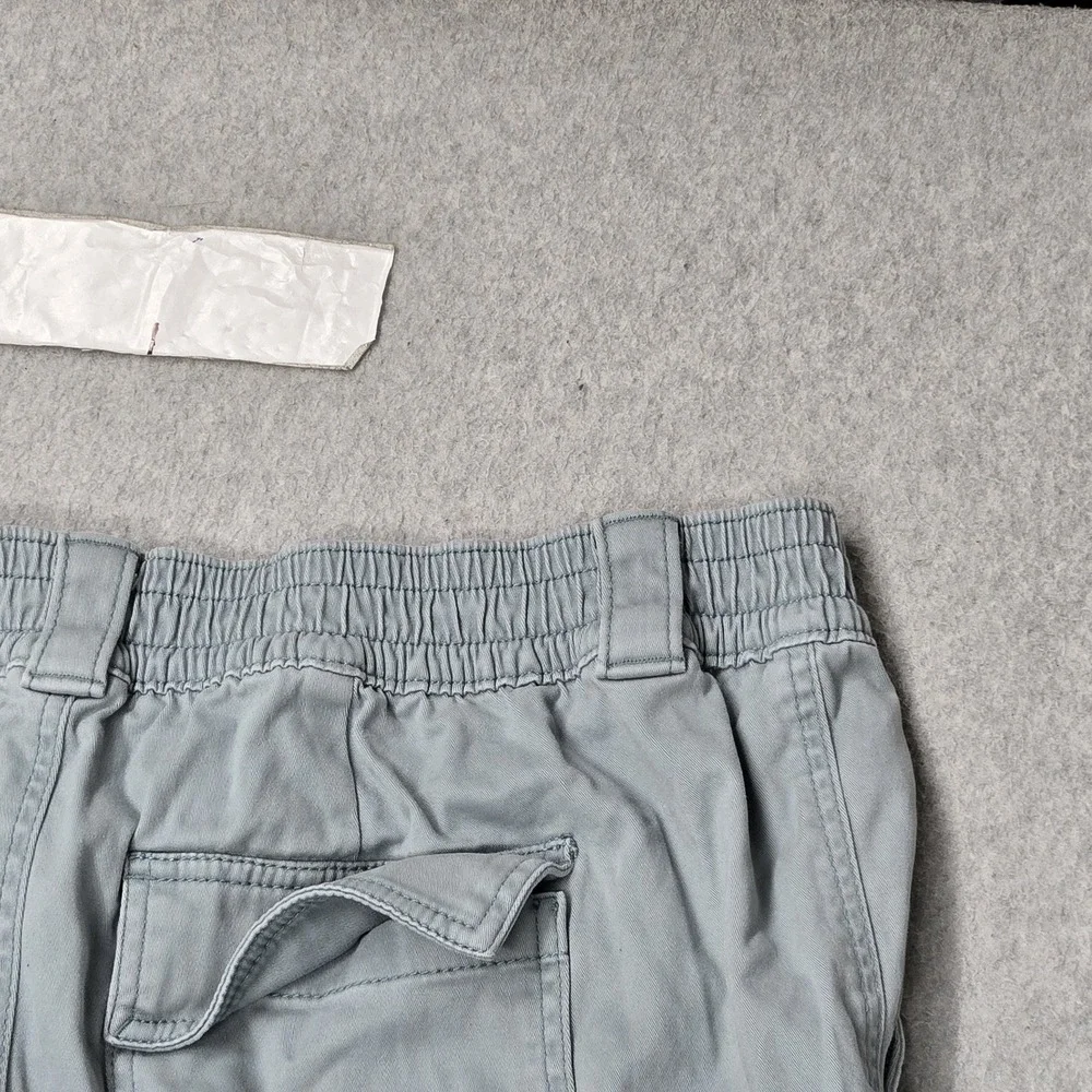 Hollister Women Pants 16R Light Blue Cargo Low-Rise Baggy Button